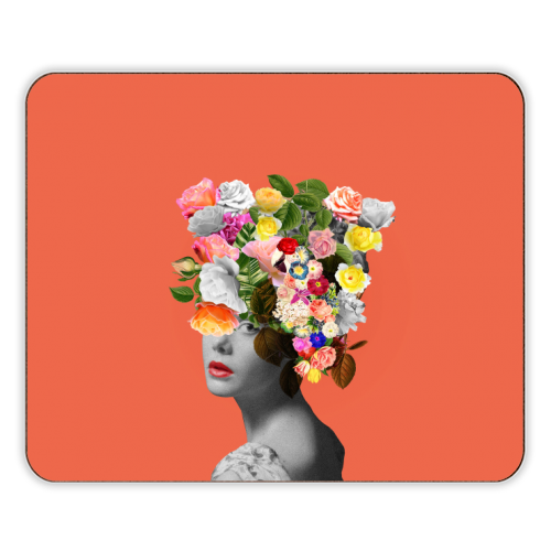 Orange Lady - designer placemat by Frida Floral Studio