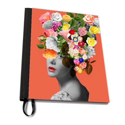 Orange Lady - personalised A4, A5, A6 notebook by Frida Floral Studio
