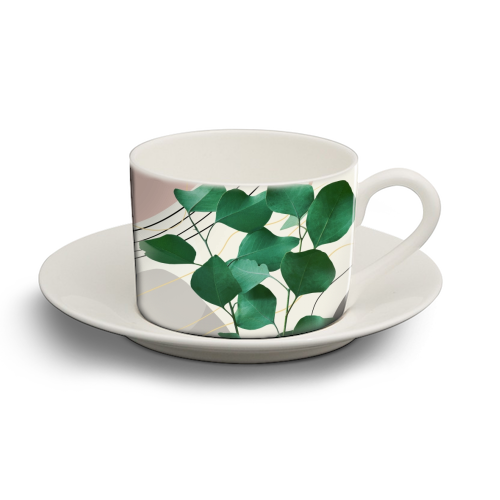 Eucalyptus Glam #2 #tropical #wall #decor #art - personalised cup and saucer by Anita Bella Jantz