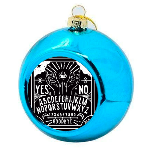 Ouija Boards - colourful christmas bauble by Alice Palazon