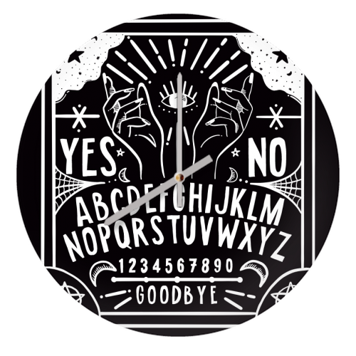 Ouija Boards - quirky wall clock by Alice Palazon