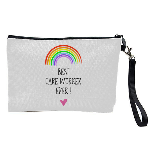 Best Care Worker Ever ! - pretty makeup bag by Adam Regester