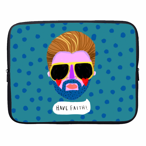 HAVE FAITH - designer laptop sleeve by Nichola Cowdery