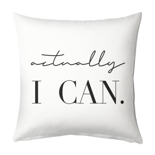 Actually I Can - designed cushion by Toni Scott