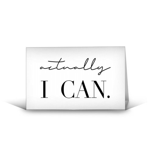 Actually I Can - funny greeting card by Toni Scott