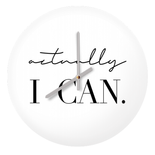 Actually I Can - quirky wall clock by Toni Scott