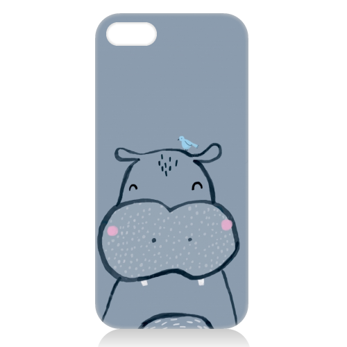 Inky hippo - unique phone case by lauradidthis