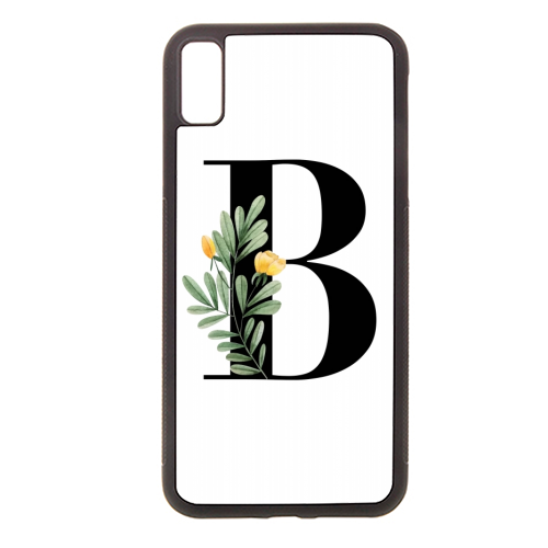 B Floral Letter Initial - stylish phone case by Toni Scott