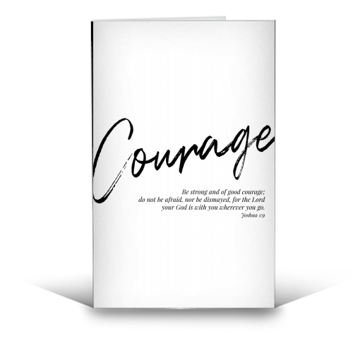 Be Strong and of Good Courage... -Joshua 1:9 - funny greeting card by Toni Scott