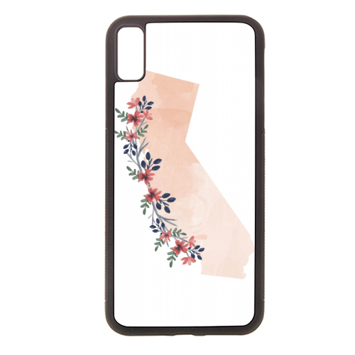 California Floral Watercolor State - stylish phone case by Toni Scott