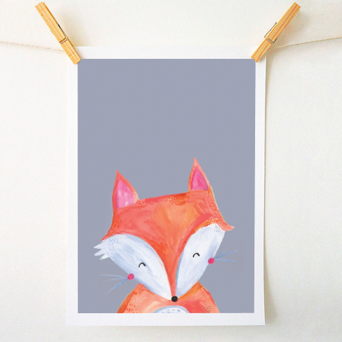Painted woodland fox - A1 - A4 art print by lauradidthis