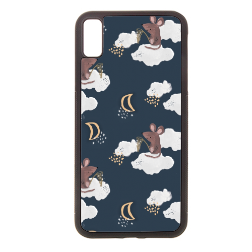 Mouse on a cloud repeat pattern - stylish phone case by lauradidthis