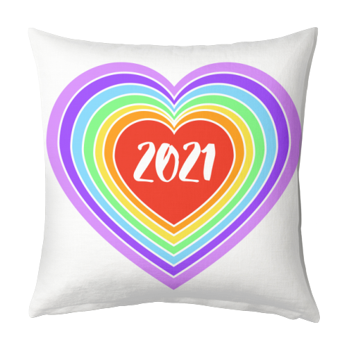 2021 Rainbow Heart - designed cushion by Adam Regester