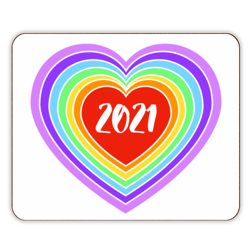 2021 Rainbow Heart - designer placemat by Adam Regester