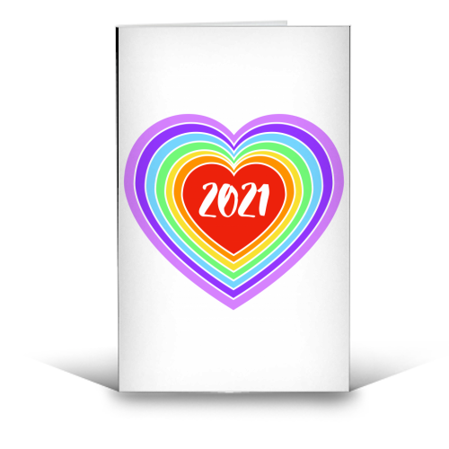 2021 Rainbow Heart - funny greeting card by Adam Regester