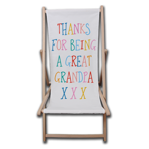 Thanks for being a great grandpa - canvas deck chair by Adam Regester