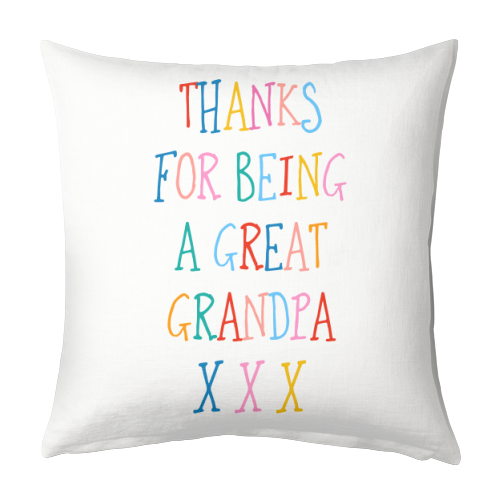 Thanks for being a great grandpa - designed cushion by Adam Regester