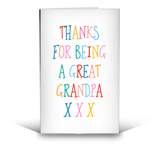 Thanks for being a great grandpa - funny greeting card by Adam Regester