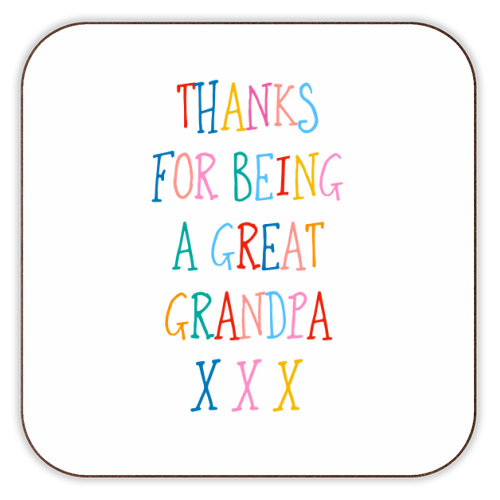 Thanks for being a great grandpa - personalised beer coaster by Adam Regester