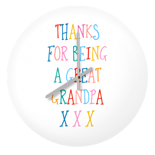 Thanks for being a great grandpa - quirky wall clock by Adam Regester