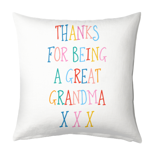 Thanks for being a great Grandma - designed cushion by Adam Regester
