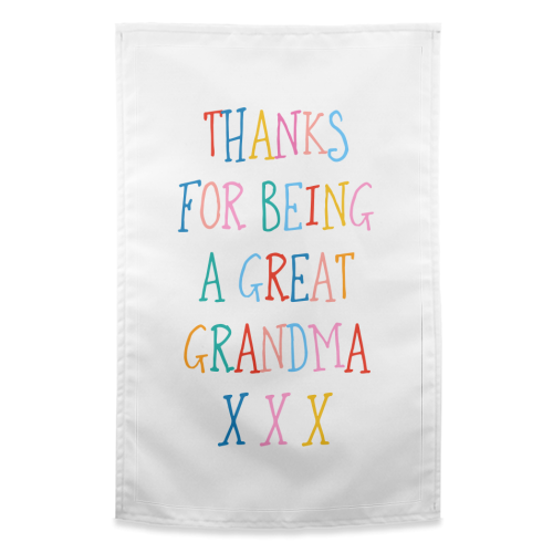 Thanks for being a great Grandma - funny tea towel by Adam Regester