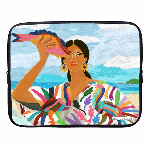 Mexican Colors - designer laptop sleeve by Ana Clerici