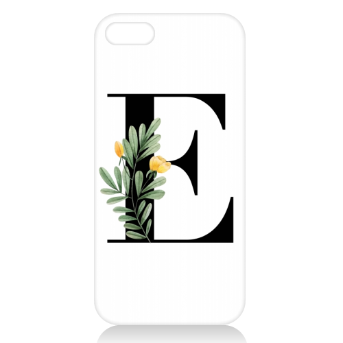 E Floral Letter Initial - unique phone case by Toni Scott
