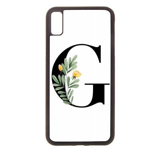 G Floral Letter Initial - stylish phone case by Toni Scott