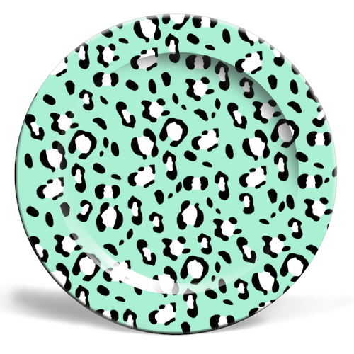 Leopard Animal Print Glam #22 #pattern #decor #art - ceramic dinner plate by Anita Bella Jantz