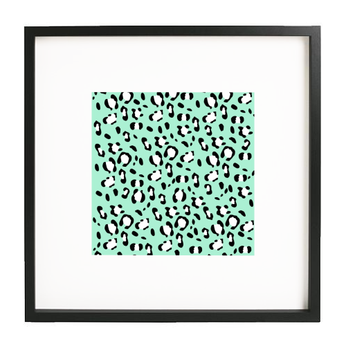 Leopard Animal Print Glam #22 #pattern #decor #art - white/black framed print by Anita Bella Jantz