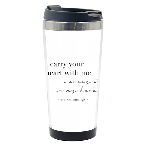 I Carry Your Heart with Me. I Carry It In My Heart. -E.E. Cummings Quote - photo water bottle by Toni Scott