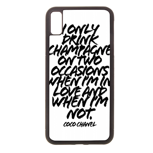 I Only Drink Champagne On Two Occasions When I'm In Love and When I'm Not. -Coco Chanel Quote Grunge Caps - stylish phone case by Toni Scott