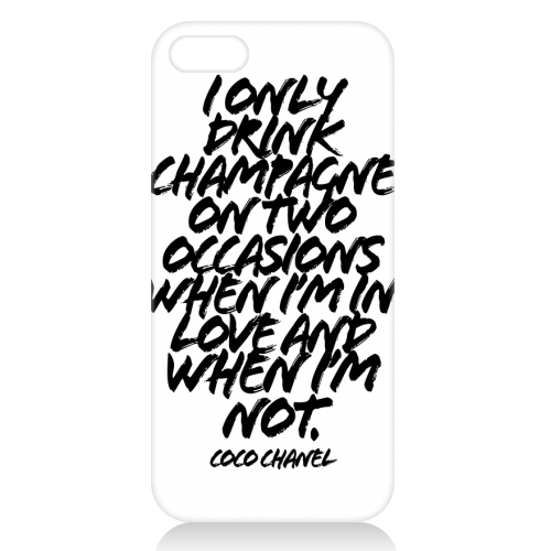 I Only Drink Champagne On Two Occasions When I'm In Love and When I'm Not. -Coco Chanel Quote Grunge Caps - unique phone case by Toni Scott