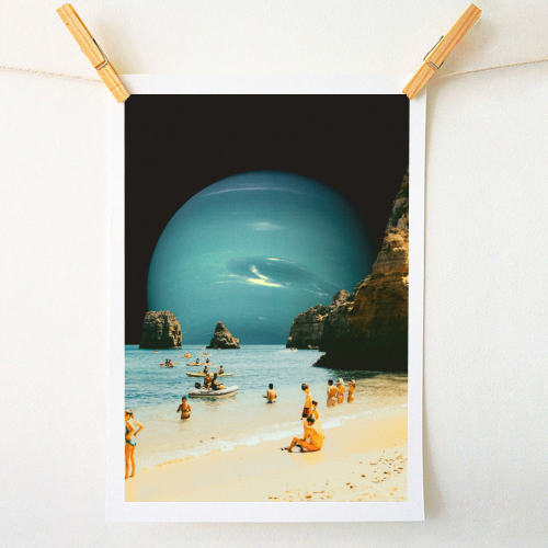 Space Beach - A1 - A4 art print by taudalpoi