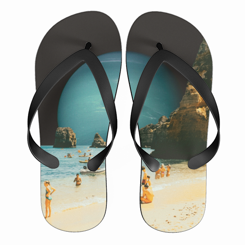 Space Beach - funny flip flops by taudalpoi