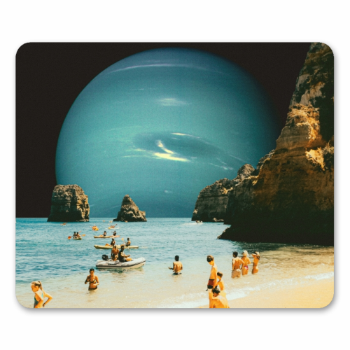 Space Beach - funny mouse mat by taudalpoi