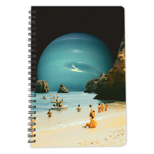 Space Beach - personalised A4, A5, A6 notebook by taudalpoi