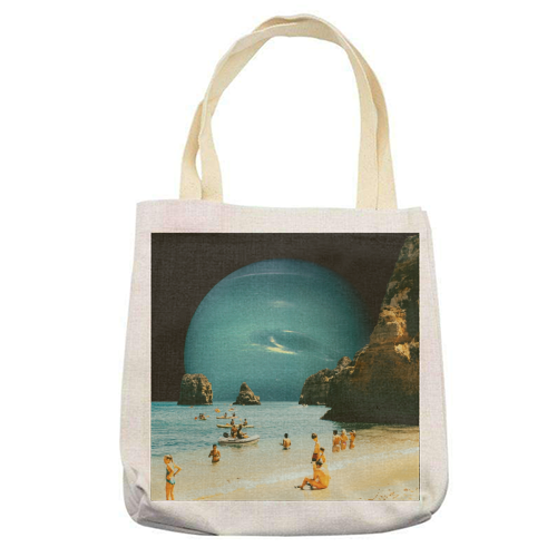 Space Beach - printed tote bag by taudalpoi