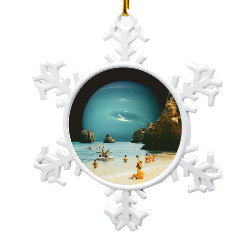 Space Beach - snowflake decoration by taudalpoi