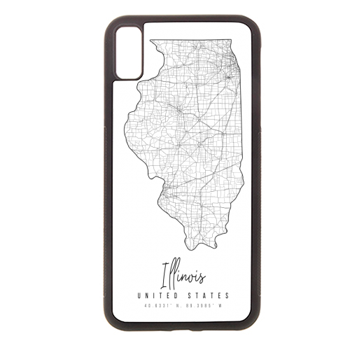 Illinois Minimal Street Map - stylish phone case by Toni Scott