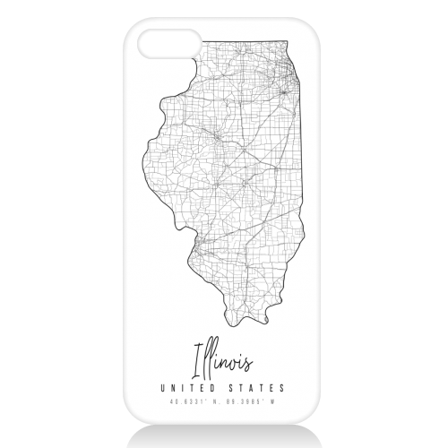 Illinois Minimal Street Map - unique phone case by Toni Scott