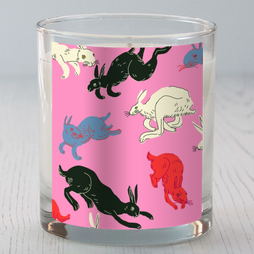 Rabbits (pink) - scented candle by Ezra W. Smith