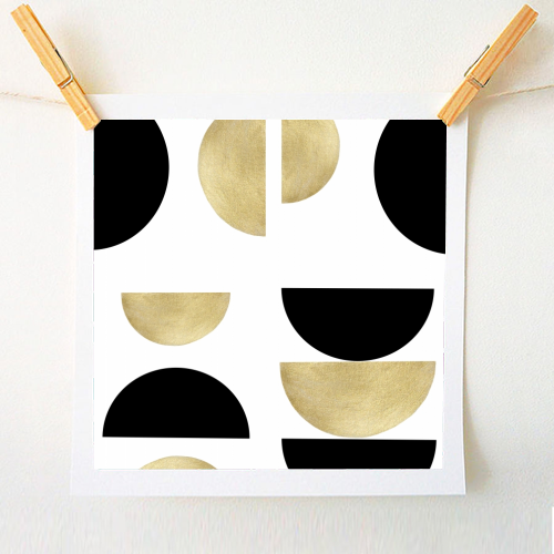 Yin Yang Geometric Glam #1 #minimal #decor #art - A1 - A4 art print by Anita Bella Jantz