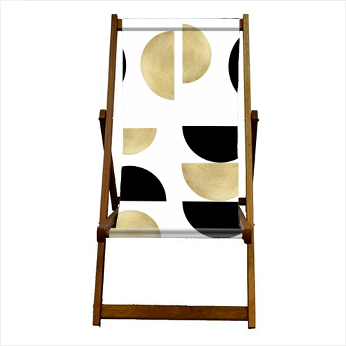 Yin Yang Geometric Glam #1 #minimal #decor #art - canvas deck chair by Anita Bella Jantz