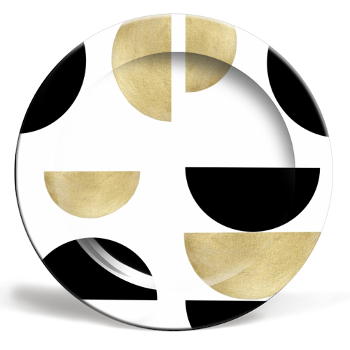 Yin Yang Geometric Glam #1 #minimal #decor #art - ceramic dinner plate by Anita Bella Jantz