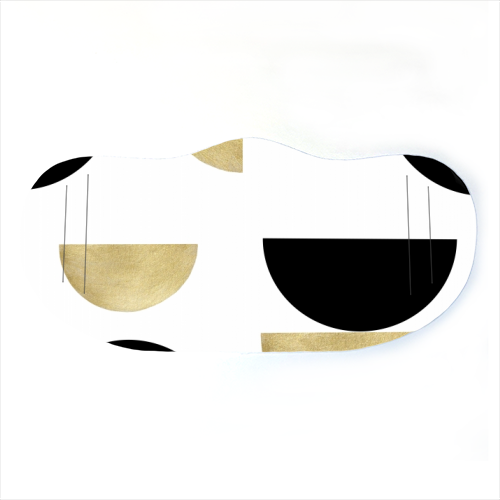 Yin Yang Geometric Glam #1 #minimal #decor #art - face cover mask by Anita Bella Jantz