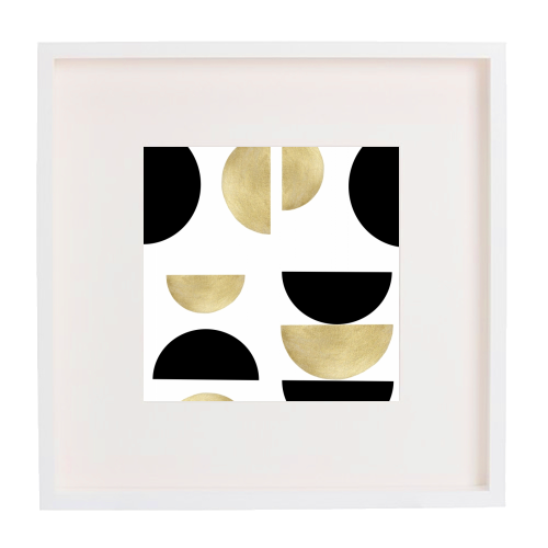 Yin Yang Geometric Glam #1 #minimal #decor #art - framed poster print by Anita Bella Jantz