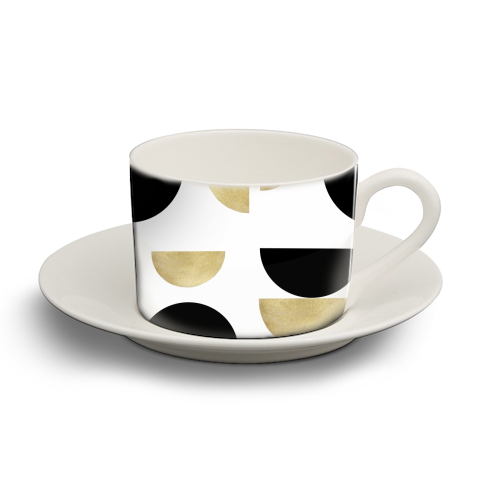 Yin Yang Geometric Glam #1 #minimal #decor #art - personalised cup and saucer by Anita Bella Jantz