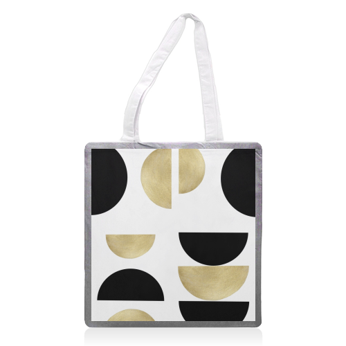 Yin Yang Geometric Glam #1 #minimal #decor #art - printed tote bag by Anita Bella Jantz